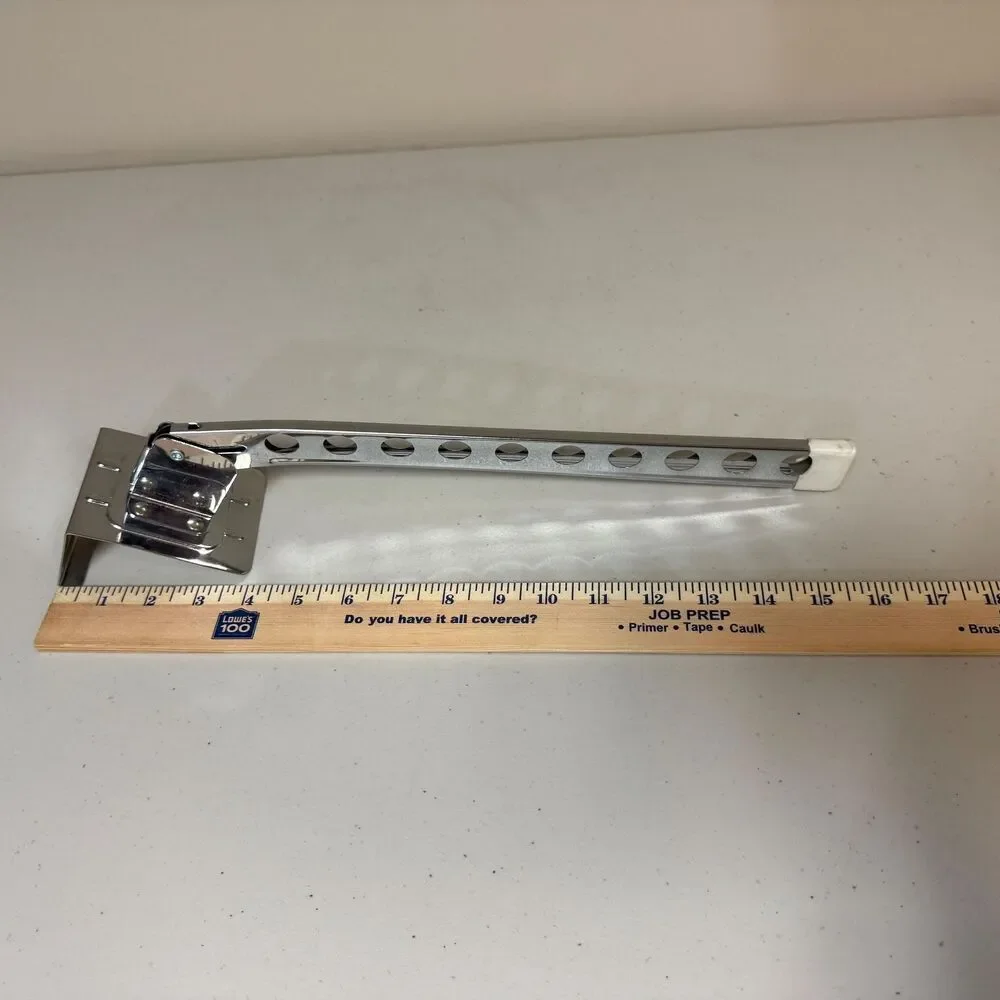 Clothing Rack Hanger Over Door Swing Arm Valet Chrome Metal Drying Hook Silver